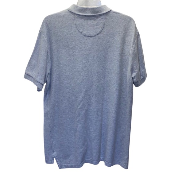 Chaps Mens Gray Short Sleeve Collared Polo Shirt Classic Logo Size L G - Picture 6 of 6